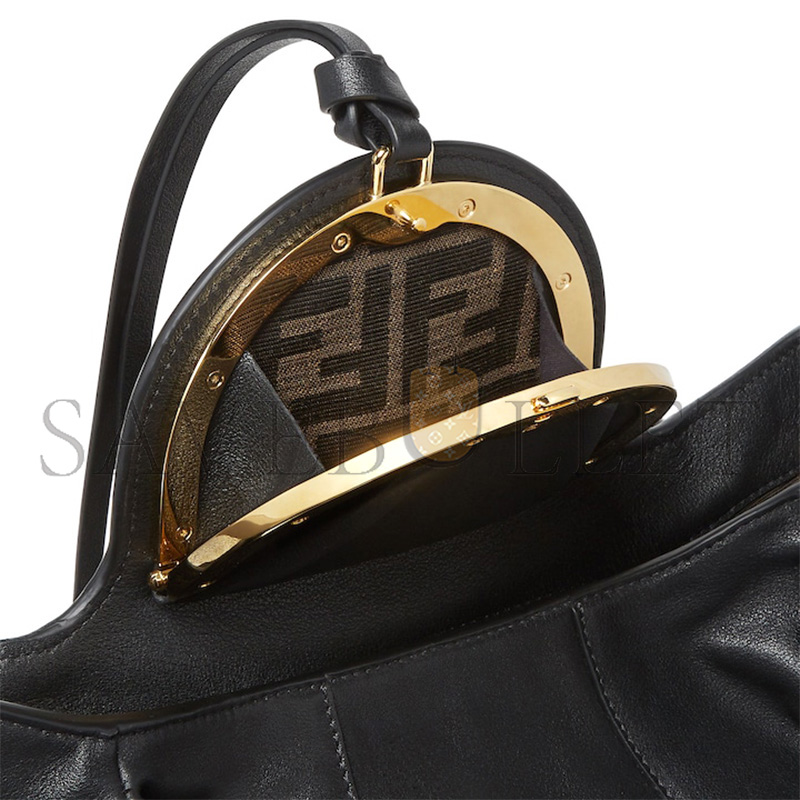 F**di spy black leather bag 8br839ayctf0kur (48*22*20cm)